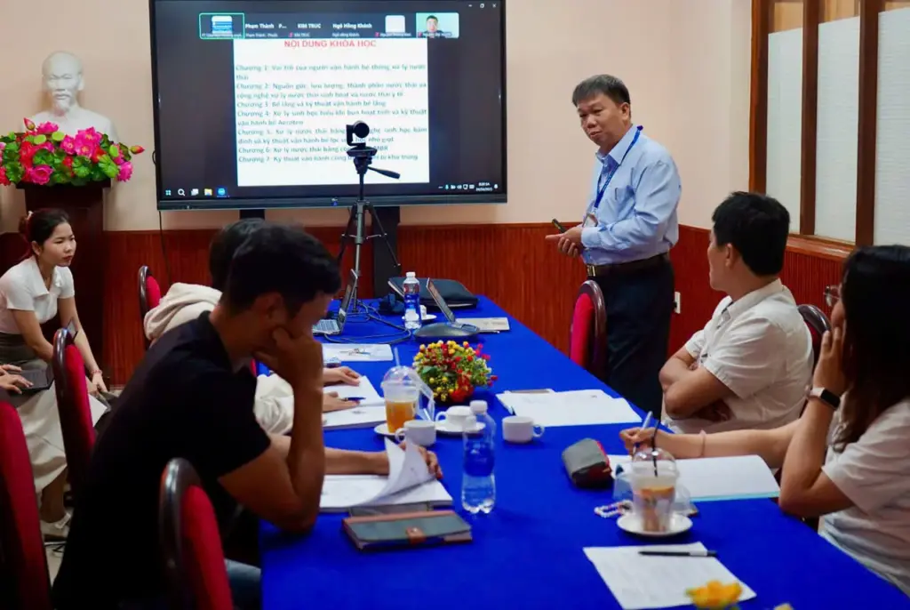 Khóa học “Bồi dưỡng nghiệp vụ kỹ thuật xử lý nước thải và vận hành hệ thống xử lý nước thải sinh hoạt và y tế”