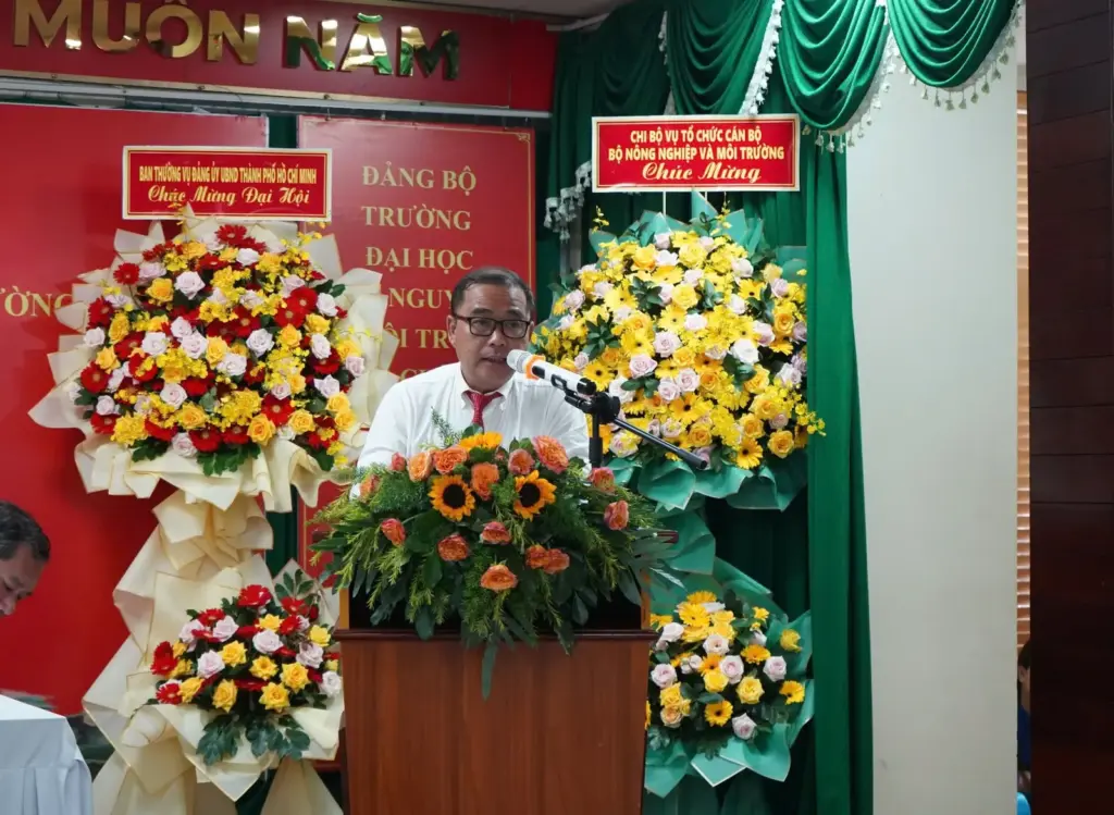 ĐẠI HỘI ĐẢNG BỘ TRƯỜNG ĐẠI HỌC TÀI NGUYÊN VÀ MÔI TRƯỜNG TP.HCM LẦN THỨ V, NHIỆM KỲ 2025 – 2030