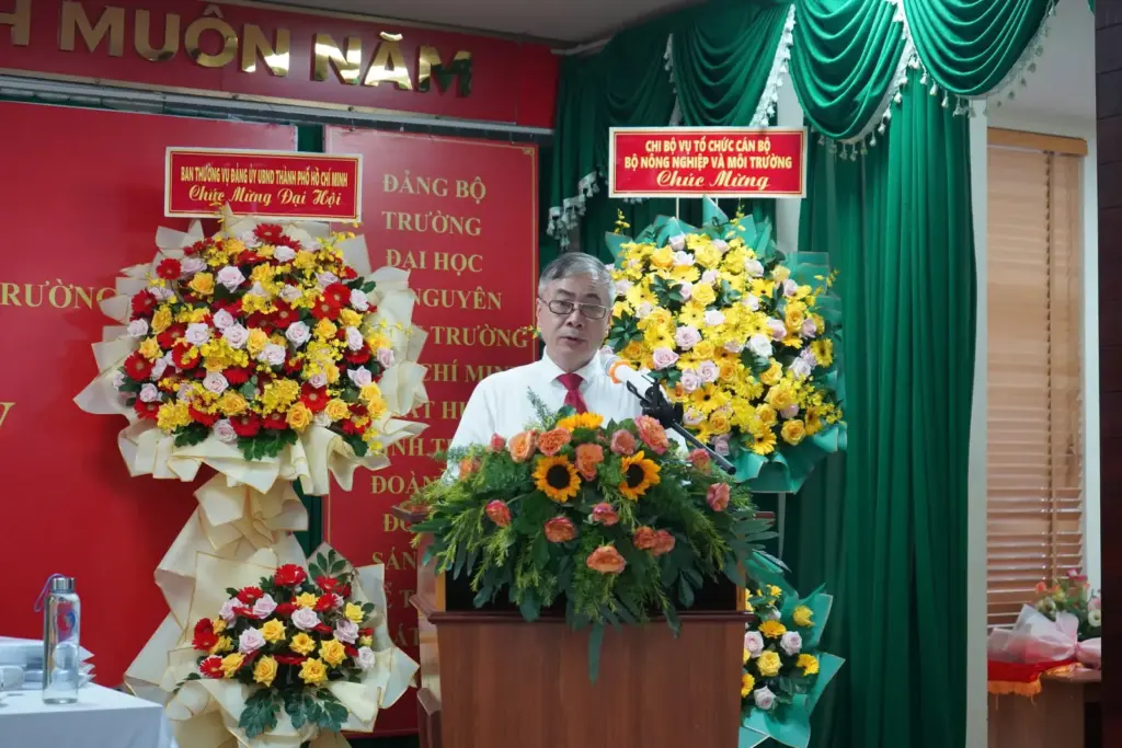 ĐẠI HỘI ĐẢNG BỘ TRƯỜNG ĐẠI HỌC TÀI NGUYÊN VÀ MÔI TRƯỜNG TP.HCM LẦN THỨ V, NHIỆM KỲ 2025 – 2030