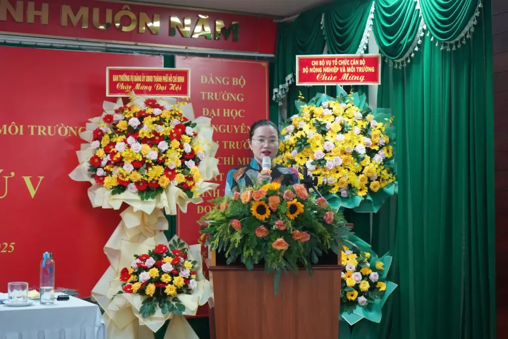 ĐẠI HỘI ĐẢNG BỘ TRƯỜNG ĐẠI HỌC TÀI NGUYÊN VÀ MÔI TRƯỜNG TP.HCM LẦN THỨ V, NHIỆM KỲ 2025 – 2030