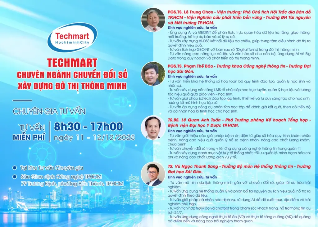 KHU TƯ VẤN CHUYÊN GIA – CẦU NỐI CHUYỂN ĐỔI SỐ TẠI TECHMART 2025