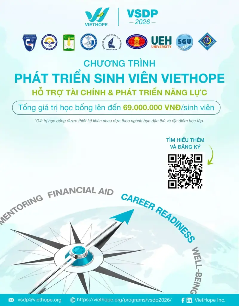 THÔNG TIN VỀ CHƯƠNG TRÌNH PHÁT TRIỂN SINH VIÊN VIETHOPE NĂM 2026