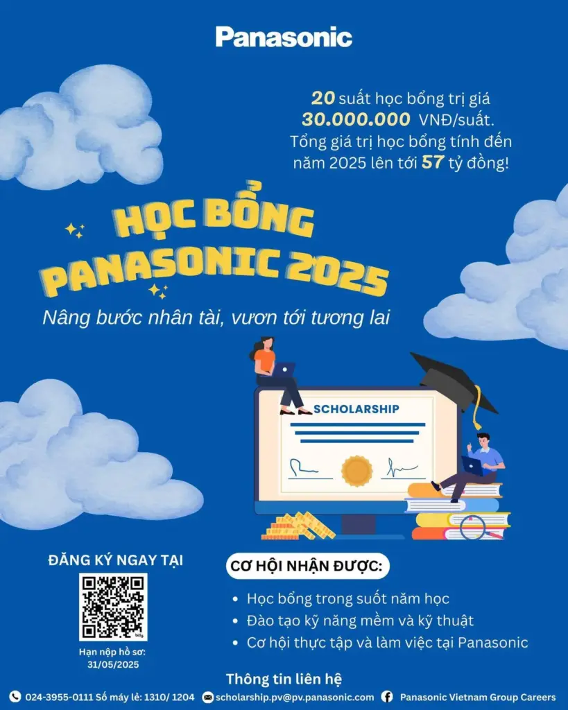 THÔNG TIN VỀ CHƯƠNG TRÌNH HỌC BỔNG BẬC ĐẠI HỌC CỦA PANASONIC NĂM 2025