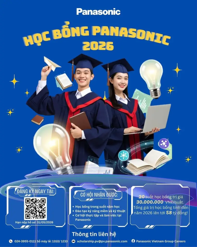 THÔNG TIN VỀ CHƯƠNG TRÌNH HỌC BỔNG PANASONIC 2026