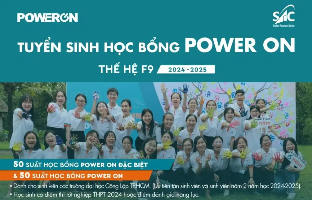THÔNG BÁO VỀ CHƯƠNG TRÌNH HỌC BỔNG POWER ON DÀNH CHO SINH VIÊN TP.HCM ĐỢT 2 NĂM HỌC 2024-2025