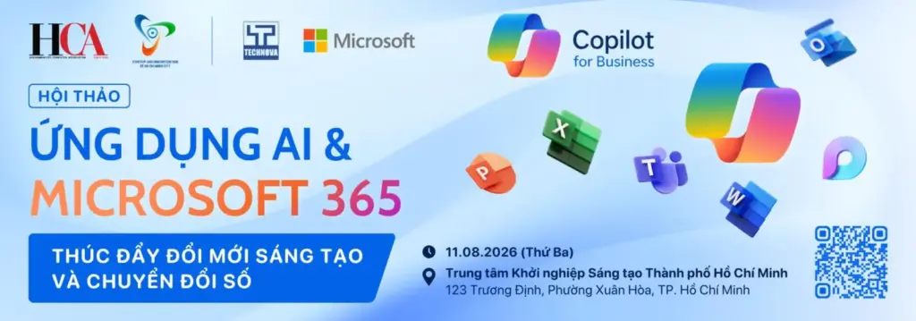THÔNG TIN VỀ HỘI THẢO "ỨNG DỤNG AI VÀ MICROSOFT 365 – THÚC ĐẨY ĐỔI MỚI SÁNG TẠO VÀ CHUYỂN ĐỔI SỐ"