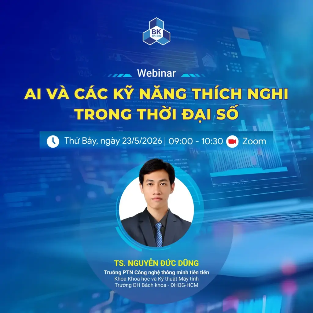 THÔNG TIN VỀ WEBINAR AI VÀ CÁC KỸ NĂNG THÍCH NGHI TRONG THỜI ĐẠI SỐ NGÀY 23/05/2026