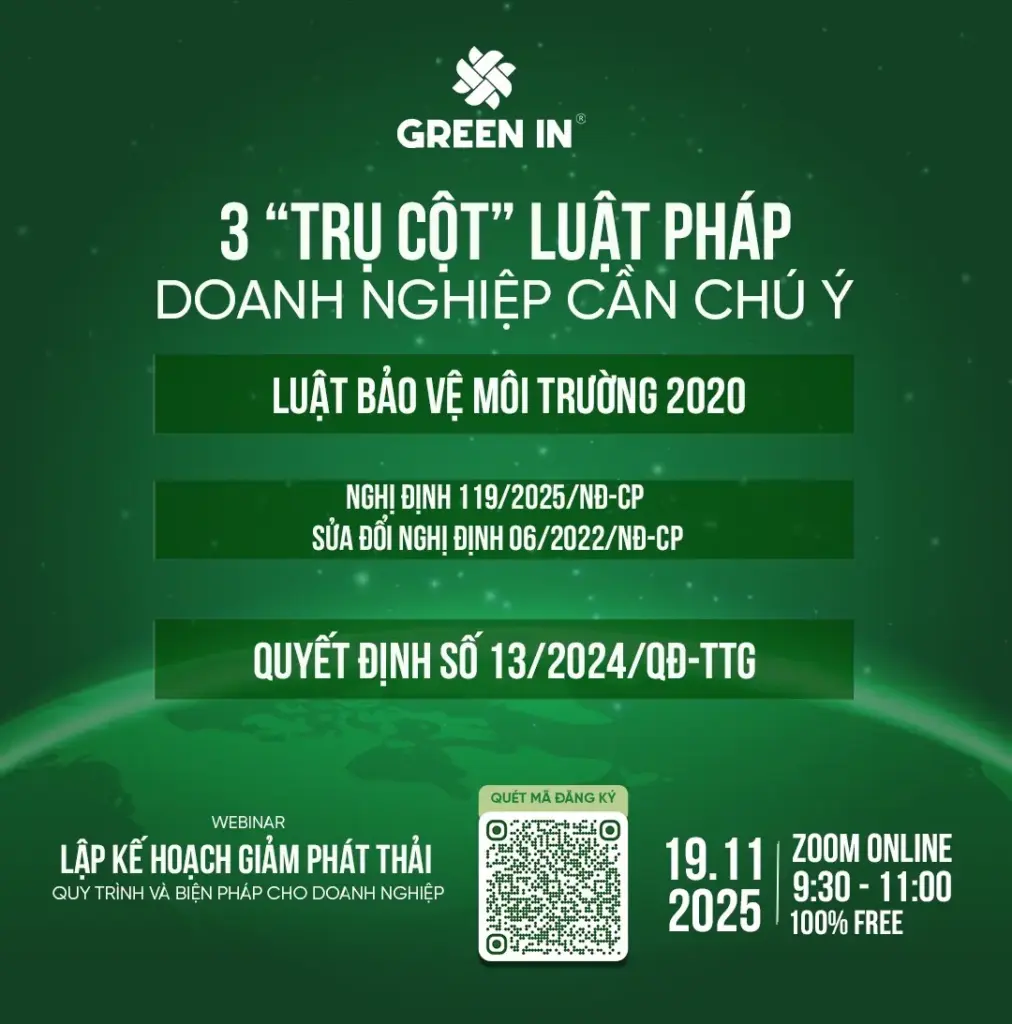 THÔNG TIN VỀ WEBINAR "LẬP KẾ HOẠCH GIẢM PHÁT THẢI - QUY TRÌNH VÀ BIỆN PHÁP CHO DOANH NGHIỆP"