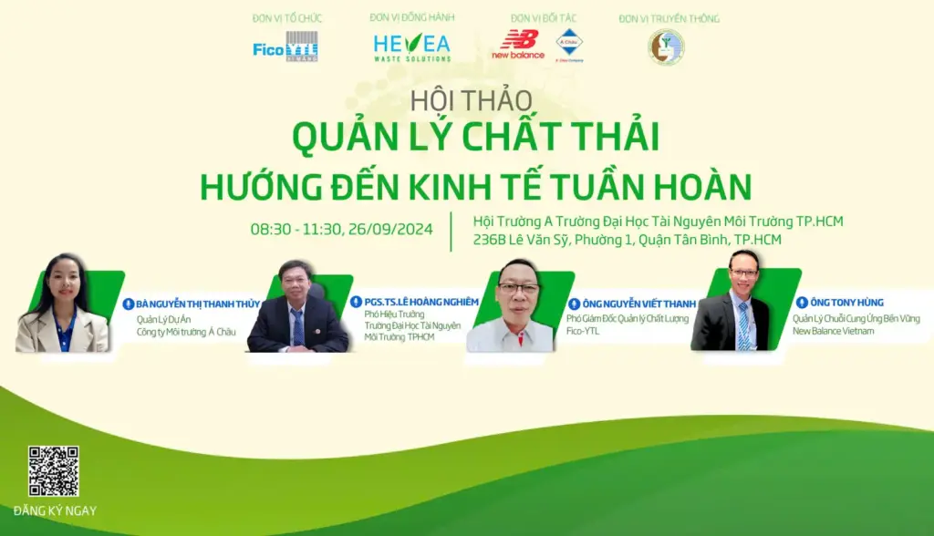 THÔNG BÁO VỀ HỘI THẢO WASTEWISE QUẢN LÝ CHẤT THẢI HƯỚNG ĐẾN KINH TẾ TUẦN HOÀN NĂM 2024