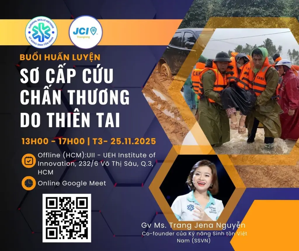 THÔNG TIN VỀ BUỔI HUẤN LUYỆN SƠ CẤP CỨU CHẤN THƯƠNG DO THIÊN TAI NĂM 2025