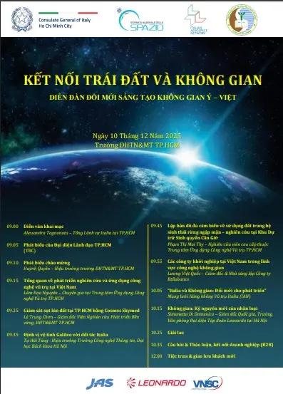 THÔNG TIN VỀ DIỄN ĐÀN ĐỔI MỚI SÁNG TẠO KHÔNG GIAN Ý VIỆT "KẾT NỐI TRÁI ĐẤT VÀ KHÔNG GIAN" NĂM 2025