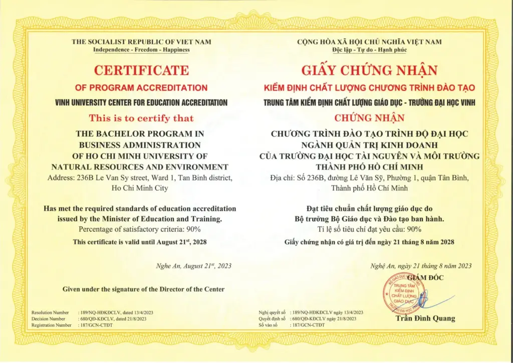 Trường ĐH Tài nguyên và Môi trường Tp. HCM