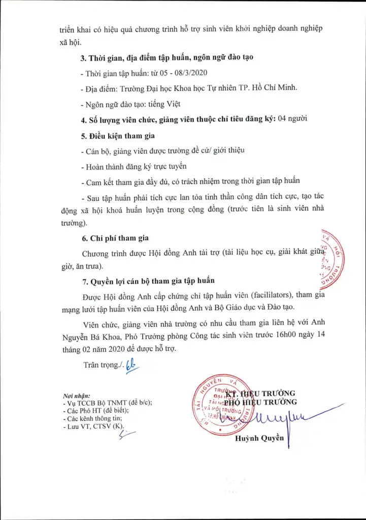 THÔNG BÁO VỀ VIỆC TỔ CHỨC TẬP HUẤN GIẢNG VIÊN NGUỒN CHO CHƯƠNG TRÌNH CÔNG DÂN TÍCH CỰC DOANH NGHIỆP XÃ HỘI