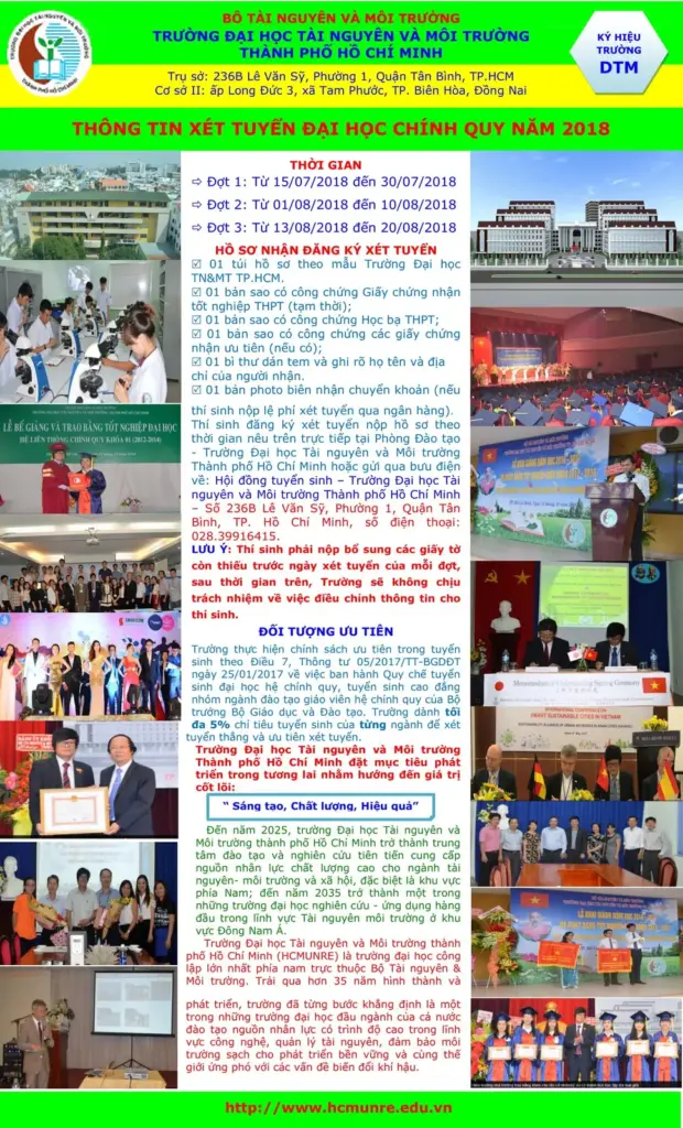 THÔNG TIN TUYỂN SINH HỆ ĐẠI HỌC CHÍNH QUY NĂM 2018 CẬP NHẬT MỚI NHẤT