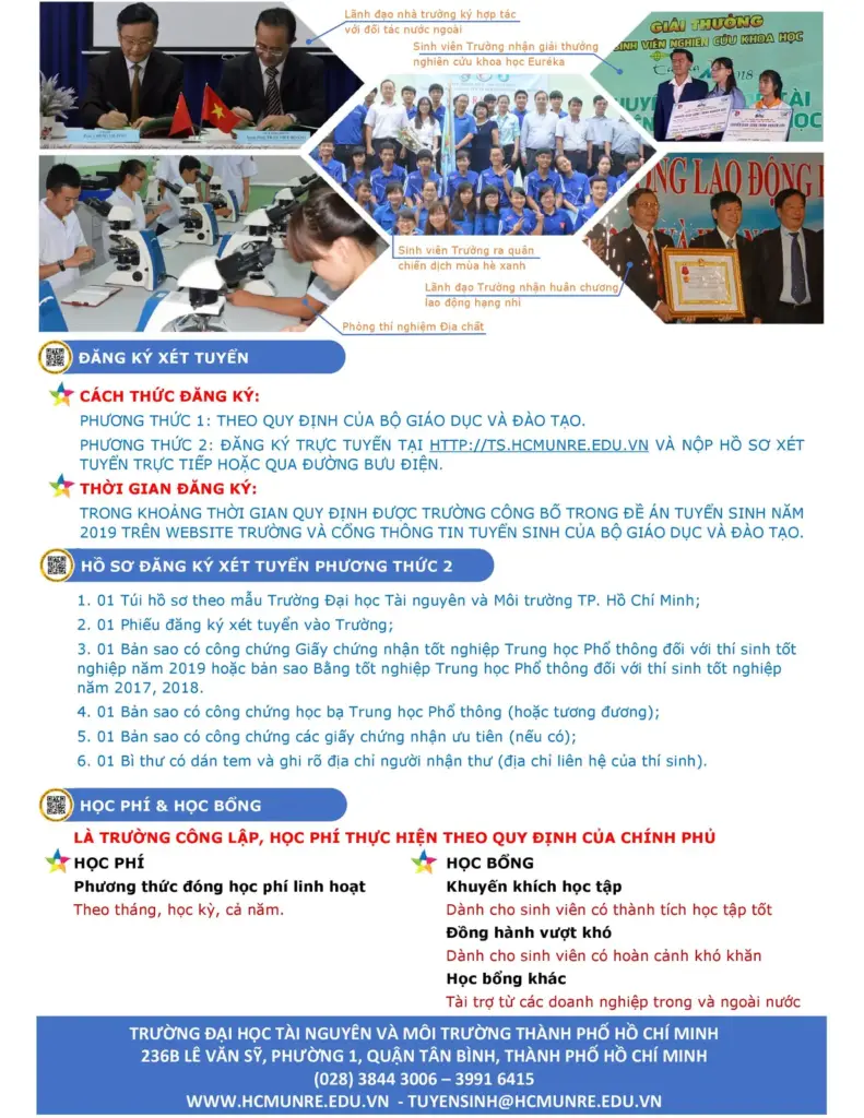 THÔNG TIN TUYỂN SINH HỆ ĐẠI HỌC CHÍNH QUY NĂM 2019
