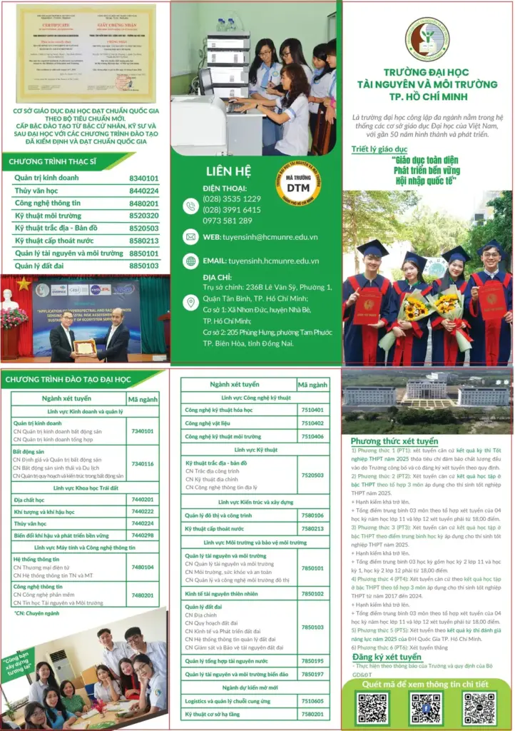 THÔNG TIN TUYỂN SINH HỆ ĐẠI HỌC CHÍNH QUY NĂM 2025