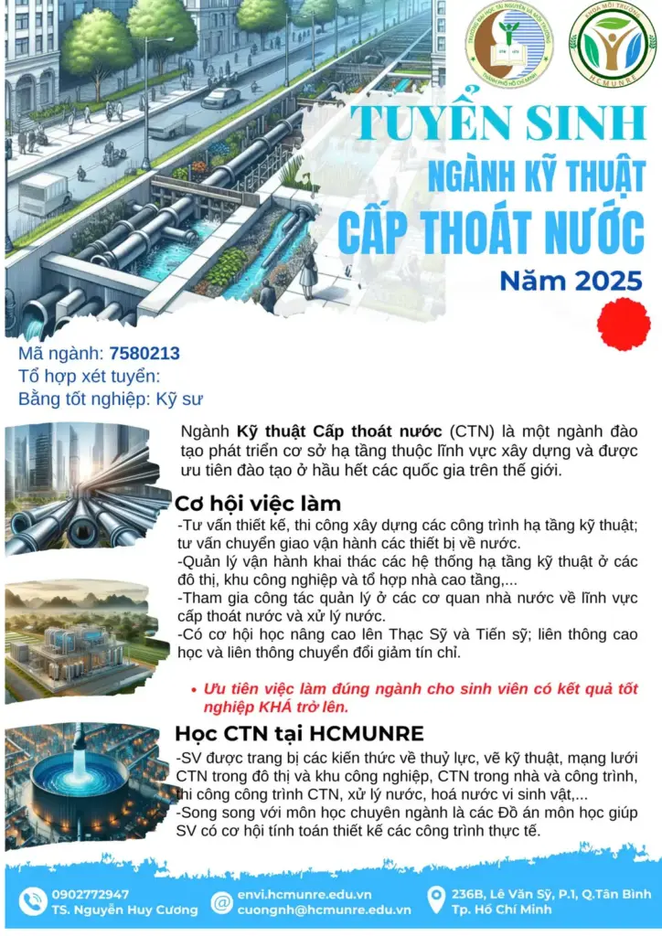 THÔNG TIN TUYỂN SINH HỆ ĐẠI HỌC CHÍNH QUY KHOA MÔI TRƯỜNG NĂM 2025 (CẬP NHẬT THÁNG 6/2025)