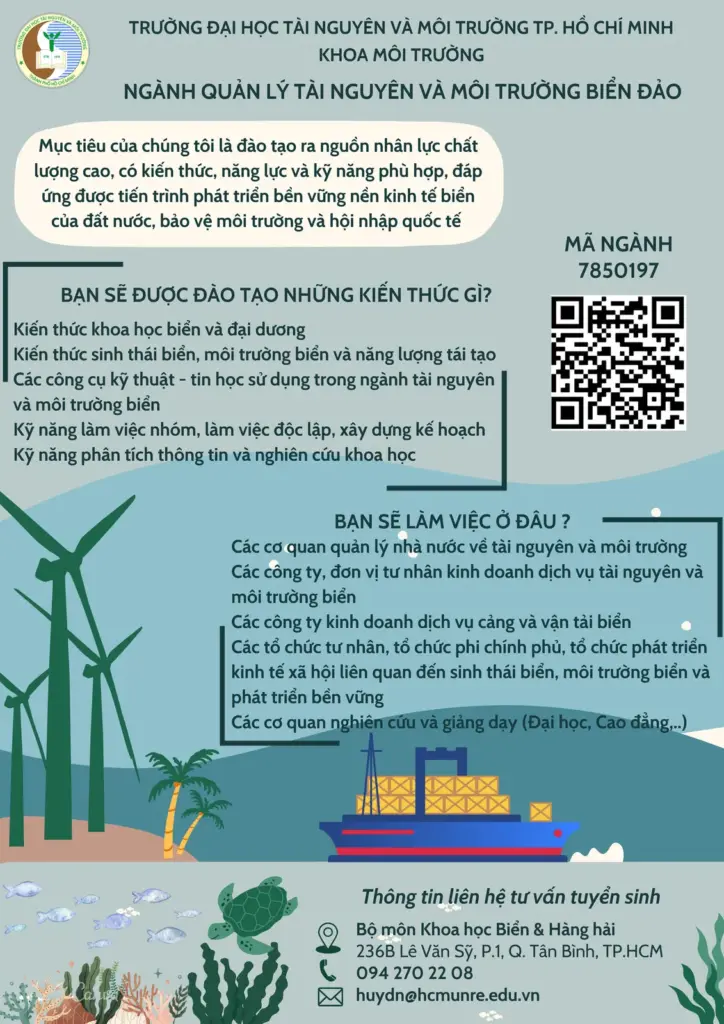 THÔNG TIN TUYỂN SINH HỆ ĐẠI HỌC CHÍNH QUY KHOA MÔI TRƯỜNG NĂM 2025