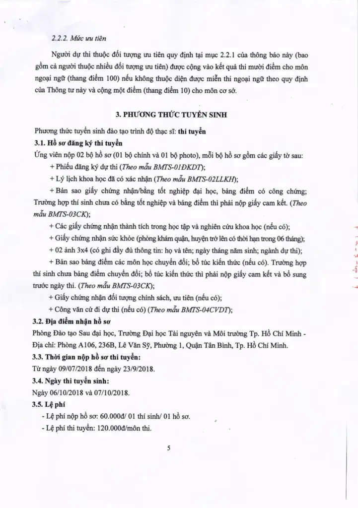 THÔNG TIN TUYỂN SINH HỆ CAO HỌC CHÍNH QUY ĐỢT 1 NĂM 2018