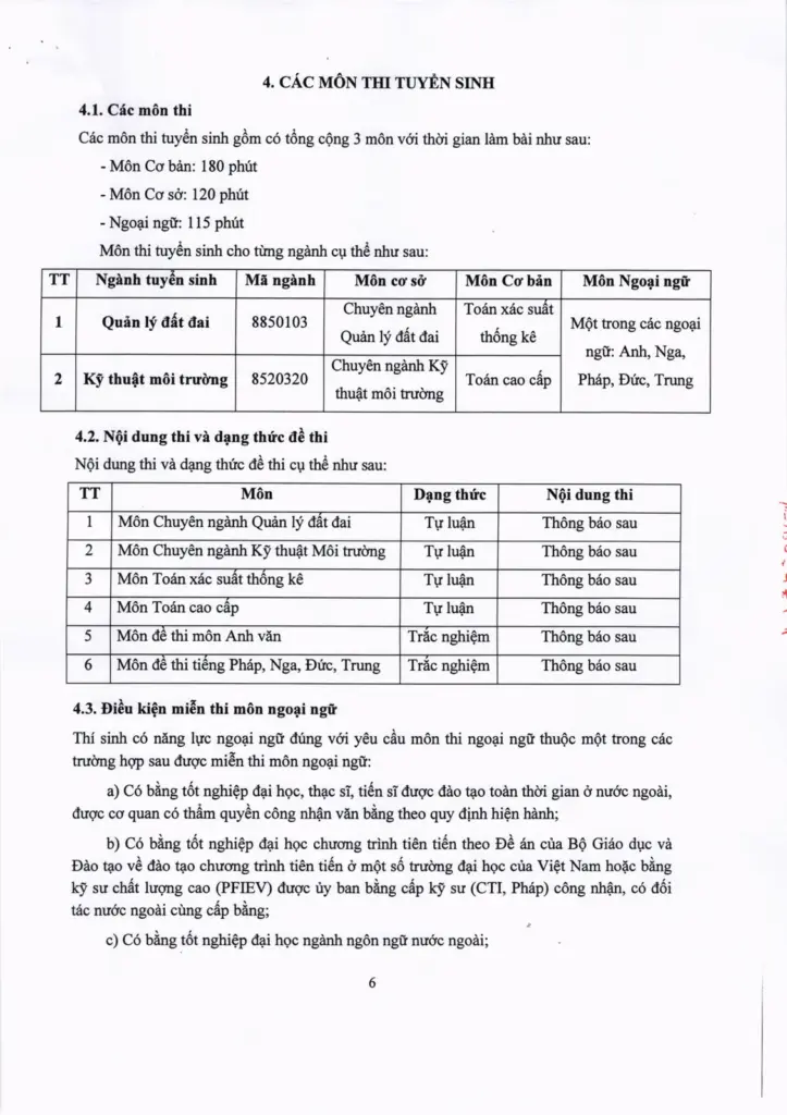 THÔNG TIN TUYỂN SINH HỆ CAO HỌC CHÍNH QUY ĐỢT 1 NĂM 2018