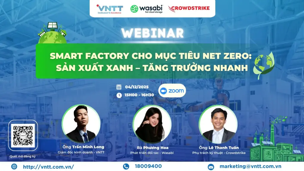 THÔNG TIN VỀ WEBINAR "SMART FACTORY CHO MỤC TIÊU NET ZERO: SẢN XUẤT XANH - TĂNG TRƯỞNG NHANH"