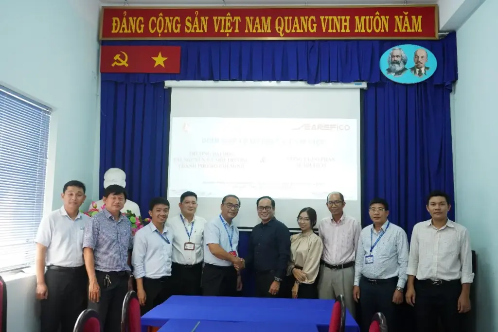 Buổi lễ đón tiếp và làm việc giữa Trường Đại học Tài nguyên và Môi trường TP.HCM và Công ty Cổ phần SEAREFICO