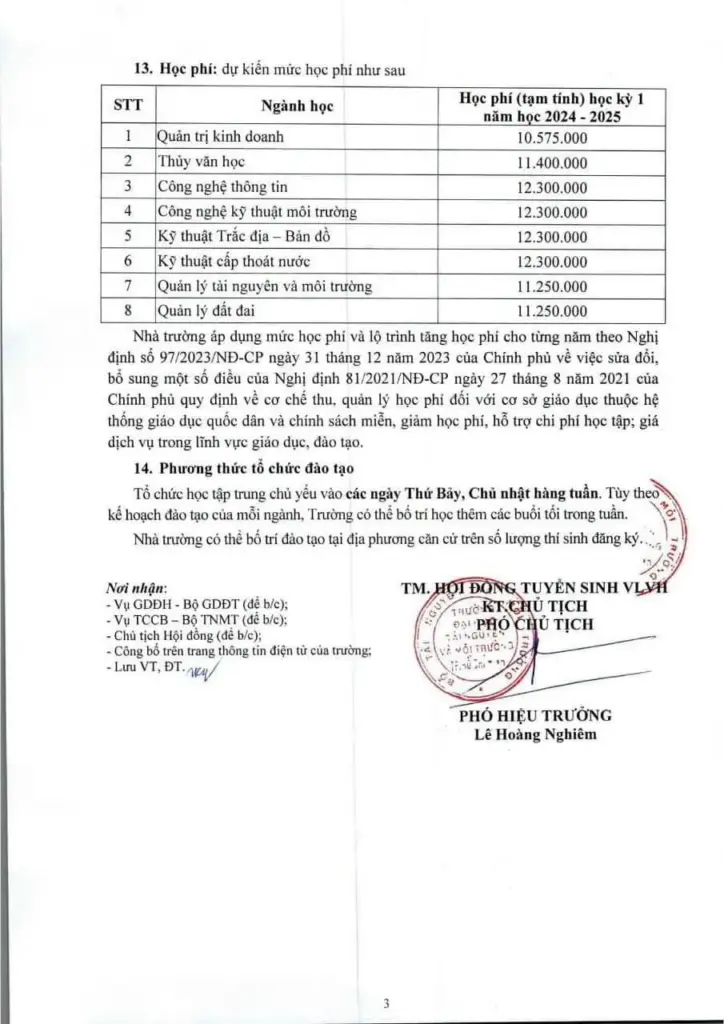 Tuyển sinh đại học hình thức Vừa làm vừa học, đợt 1 năm 2024