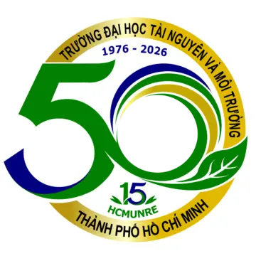 Logo kỷ niệm 50 năm Trường Đại học Tài nguyên và Môi trường TP. Hồ Chí Minh (1976–2026)